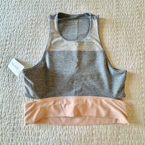 Outdoor Voices Tri-Tone Slashback Crop NWT